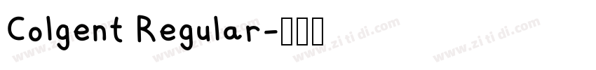 Colgent Regular字体转换